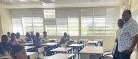 Classroom with students in Haiti